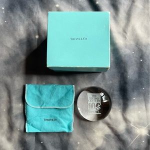 Vintage Tiffany & Co. paperweight - Second Century 100 The Wall Street Journal